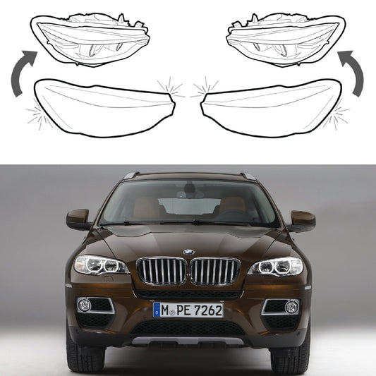 Headlight Lens covers for BMW X6 E71 (2007-2013)