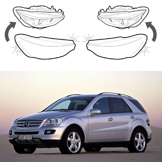 Headlight Lens covers for Mercedes Benz GL X164 (2006-2012)