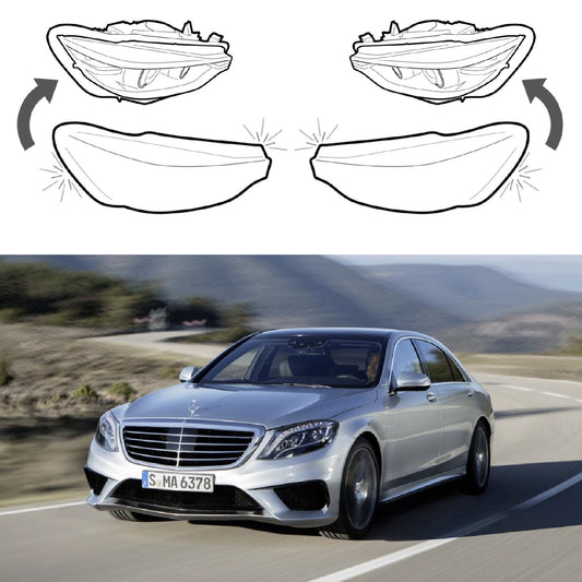 Headlight Lens covers for Mercedes Benz S W222 (2014-2017)