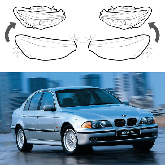 Headlight Lens covers for BMW 5 E39 (2000-2003) Facelift