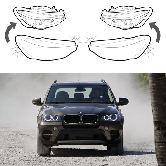 Headlight Lens covers for BMW X5 E70 (2007-2013)