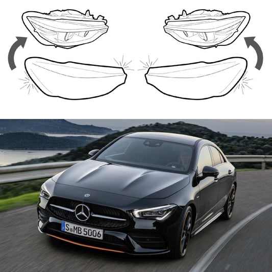 Headlight Lens covers for Mercedes Benz CLA C118 (2017-2019)